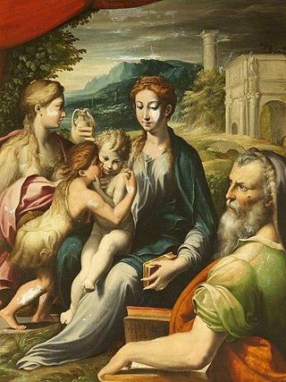 Мадонна со святым Захарией, c.1527 - 1530 - Пармиджанино