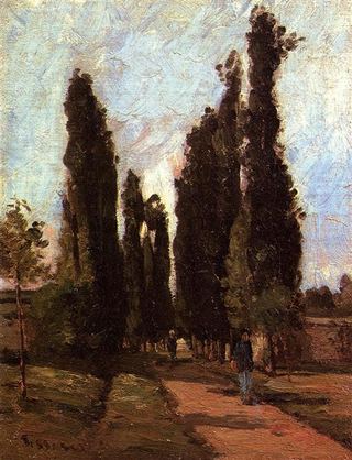 Дорога, c.1864 - Камиль Писсарро