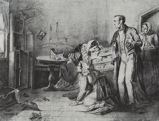 Ограбление в канун Пасхи, 1861 - Василий Перов