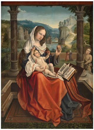 Богоматерь с Младенцем и святым Иоанном, c.1515 - c.1520 - Бернар Ван Орлей