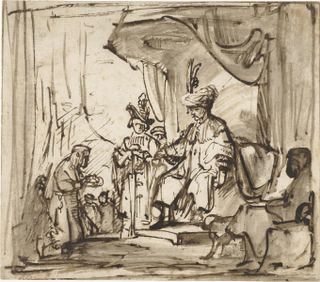 Слуга преподносит Давиду корону Саула С., 1649
