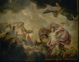 Меркьюри Амнес Психé Перед собранием богов на Олимпе, c.1652