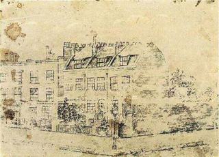 Пансион Винсента на Хакфорд-роуд, Брикстон, Лондон, около 1873 года