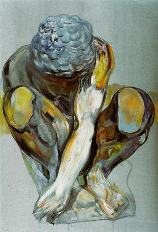 По мотивам картины Микеланджело «Сидящий ребенок», 1982