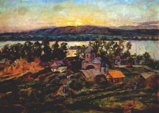 Закат на Волге, 1928 - Аристарх Лентулов