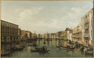 Вид на Большой канал с Палаццо Фоскари и Палаццо Моро Лин