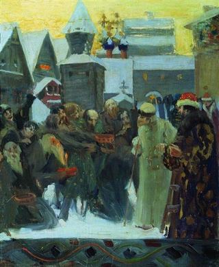 Выход царя Ивана Грозного, 1900 - Борис Кустодиев