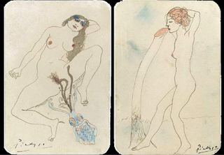 1903 Deux dessins Вrotiques