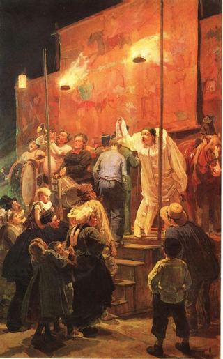 Акробаты (Праздник в предместье Парижа), 1877 - Виктор Васнецов