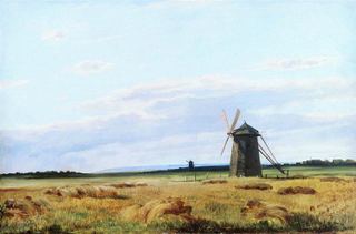 Ветряная мельница в поле, 1861 - Иван Шишкин