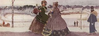 Прогулка зимой, 1896 - Константин Сомов
