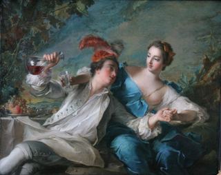 Влюбленные, 1744 - Жан-Марк Наттье