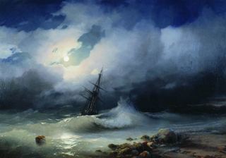 Бурное море ночью 1853 82х117