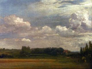 Вид на дом приходского священника из восточного дома Бергхольта, 1813 - Джон Констебль