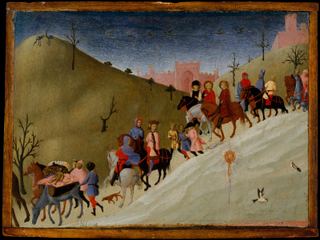 Путешествие волхвов, c.1433 - c.1435 - Сассетта (Стефано ди Джованни)