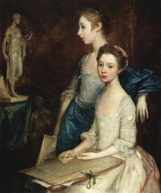 Портрет Молли и Пегги, c.1760