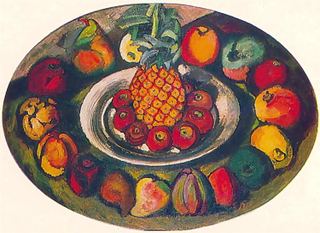 Натюрморт с ананасами, 1910 - Илья Машков