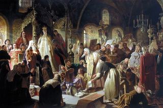 Спор о вере. 1881. Холст