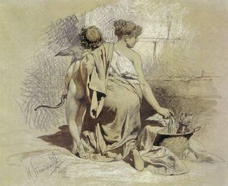 Женщина с любовью, 1880 - Генрих Семирадский