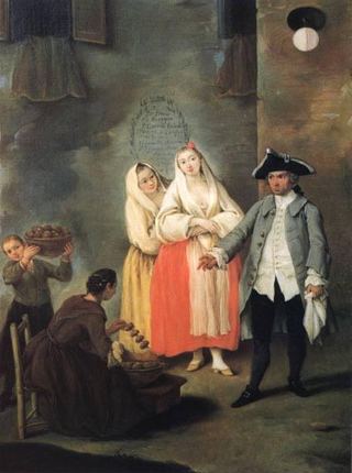 Продавец оладий, c.1757