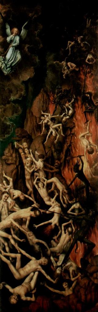 Страшный суд, триптих, правая створка «Ввержение проклятых в ад», c.1467 - 1470