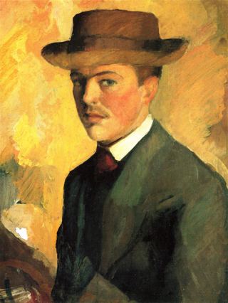 Автопортрет в шляпе, 1909