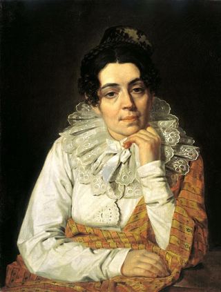 Портрет М. А. Венециановой, 1810 - Алексей Венецианов