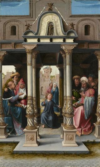 Христос среди врачей, 1513 - Бернар Ван Орлей