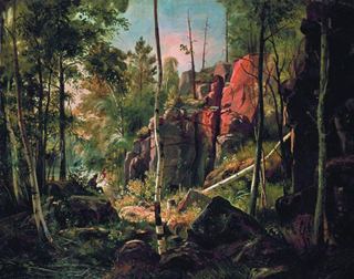 Вид на остров Валаам. Петух, 1859 - 1860 - Иван Шишкин
