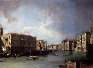 Большой канал: взгляд на север с моста Нете Риальто, c.1726
