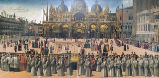 Шествие Честного Креста (Шествие на площади Сан-Марко), 1496