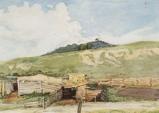 Сибирский пейзаж. Торгошино., 1873 - Василий Суриков