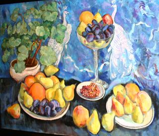 Натюрморт с павлинами, 1908 - 1909 - Илья Машков