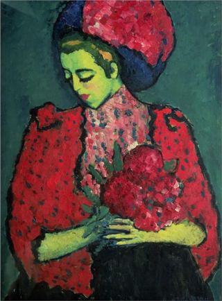 Девушка с пионами, 1909