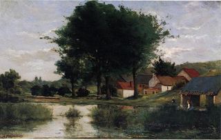 Осенний пейзаж (Ферма и пруд), 1877