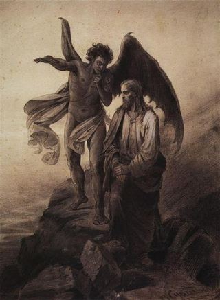 Искушение Христа, 1872 - Василий Суриков