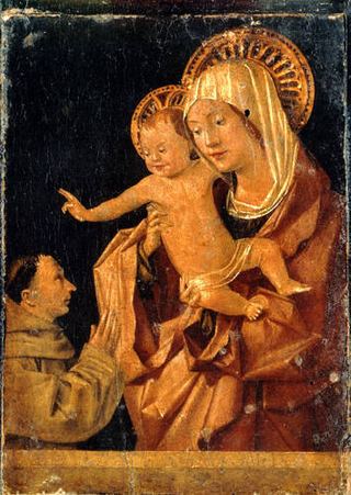 Мадонна с Младенцем и молящимся францисканским донором, c.1455