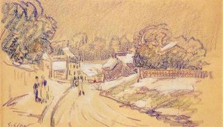 Ранний снег в Лувесьене, c.1871 - 1872
