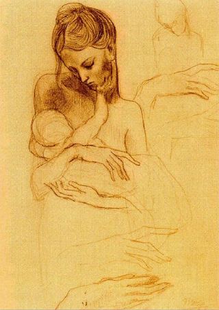1904 MКre et enfant; Вtude de mains
