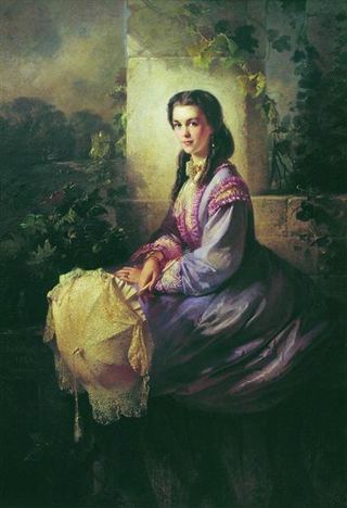 Портрет княгини С.Строгановой, 1864 - Константин Маковский