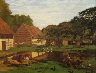 Фермерский двор в Нормандии, c.1863