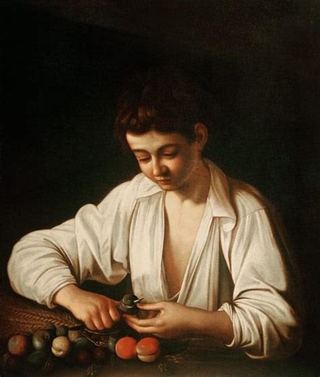 Мальчик, чистящий фрукты, 1592 - 1593