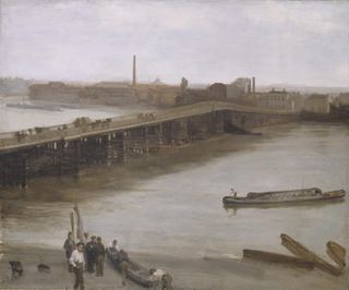 Коричневый и серебряный: Старый мост Баттерси, 1859 - Джеймс Макнил Уистлер