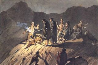 Участники экспедиции на Везувий, 1824 - Карл Брюллов