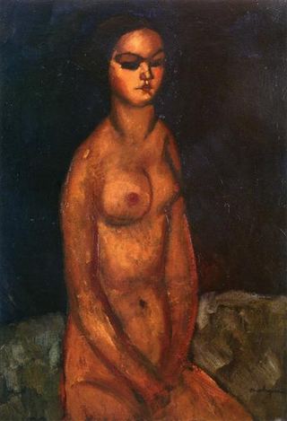 Сидящая обнаженная, 1908