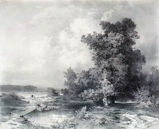 Вид в селе Кунцеве под Москвой. 1855