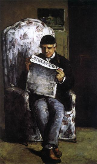 Луи-Огюст Сезанн, отец художника, читает «L'Evénement»
