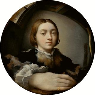 Автопортрет в выпуклом зеркале, c.1524 - Пармиджанино