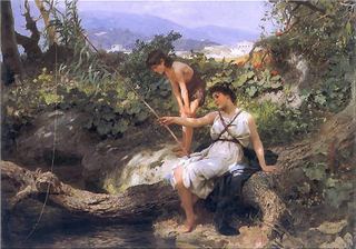 Рыбалка. Сцена из римской жизни, 1879 - Генрих Семирадский