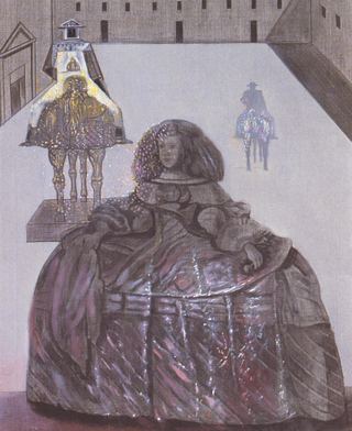 Инфанта Маргарита Веласкеса в силуэте всадников во дворе Эскориала, 1982